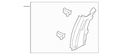 Door Pillar Post Trim Set Body Side Panel - Left, Inner