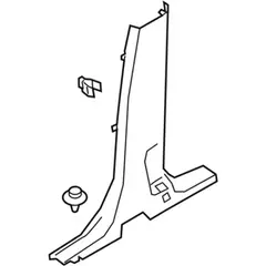 Door Pillar Post Trim Set Panel - Right