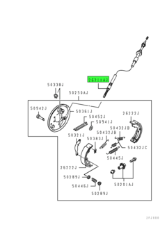 CABLE ASSY,A/T PARKING BRAKE 1