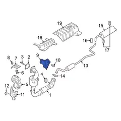 Catalytic Converter Heat Shield <br>Heat used on the 1.0 LITER - Inner