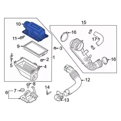 Air Filter Housing Cleaner Cover - 2.3L