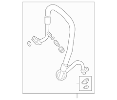 AIR CONDITIONING (A/C) Refrigerant Suction Hose Tube - Center 3.0L