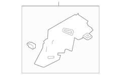 Seat Belt Retractor Cover Sedan - Right, Rear, Upper