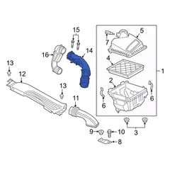 Engine Air Intake Hose - 2.0L