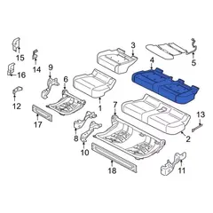 Seat Cushion Pad - Front, Driver