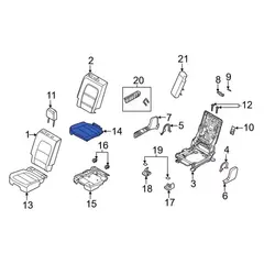 Seat Cushion Foam Pad - Rear
