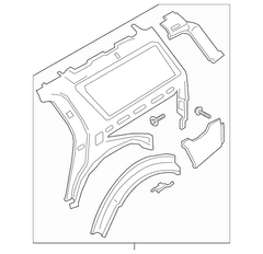 Quarter Panel Frame - Left, Inner (Regular Wagon)