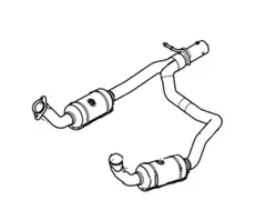 And Amplifier Catalytic Converter - Front 6.8L