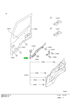 TRIM,FR DOOR,UPR RH 1