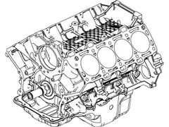 Engine Short Block Cylinder - 5.0L