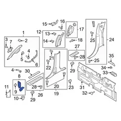 Kick Panel Trim Cowl Side - Right