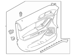 Door Interior Trim Panel - Left, Front, Lower