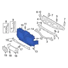 Radiator Support Panel Grille Bracket