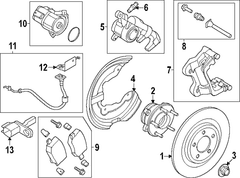 Bracket Brake Hose Support - Left, Rear