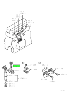 BOLT,FUEL INJECTION NOZZLE 1