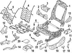 Panel Cover <br>Seat Trim finish Pivot Seat Shield Side Valance - Right, Front, Outer
