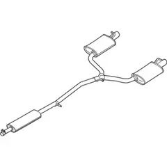 Exhaust Muffler And - Rear, Center