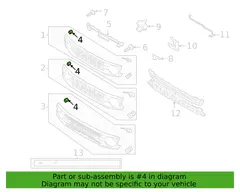 Bumper Impact Absorber Isolator - Front