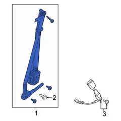Seat Belt Retractor Pretensioner - Left, Front