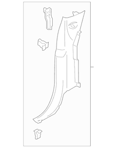 Door Pillar Post Trim Set Panel - Left