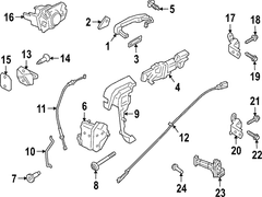 Door Lock Rod Cover Shield - Left, Front