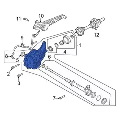 Drive Axle - Front, Center 3.7L