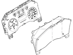 Instrument Cluster - Center 6.4L (AT)