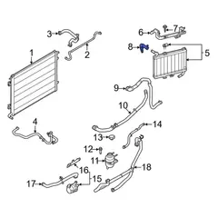 Radiator Coolant Hose Water - Inlet 5.2L