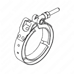 Exhaust Clamp V-Band - ATD, S60 14L EPA07