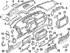 Instrument Panel Mounting Bracket Reinforcement 18 Radio Speakers
