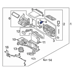 An actuator used to control the HVAC defrost mode door Air Adjustment Motor