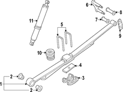 Suspension Shock Absorber - Left, Right, Rear