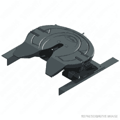Fifth Wheel Assembly - Hold Flat Plate, FW35, 8.625 inch, Left Hand
