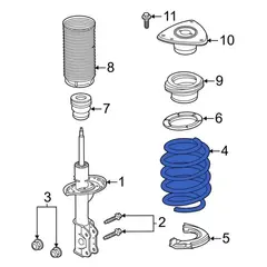 Coil Spring - Left, Right, Rear