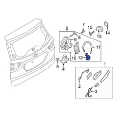 Door Latch Lock Actuator Motor - Right, Front