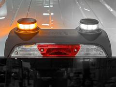 F-150 Lightning 2024 LED Warning Strobes by SoundOff Signal, Amber and White, Med. Dark Slate Interior