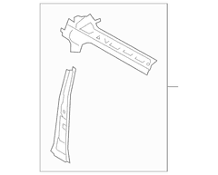 Body B-Pillar Side Roof Rail - Right, Inner