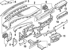 Convertible Instrument Panel Storage Compartment Trim cover <br>Storage located in the Dashboard area