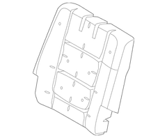 Seat Back Cushion Pad - Right, Rear