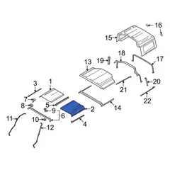 Roof Panel Trim <br>Panel used for the CENTRE Panoramic - Center