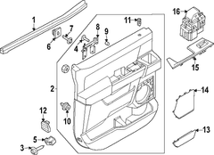 Speaker Cover Grille - Right, Rear