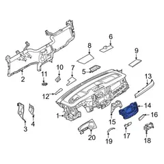 Radio Bezel Instrument Panel - DM4 TFT For Sync II (XLT)