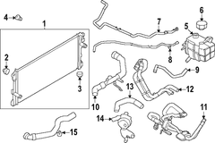 Engine Coolant Overflow Hose <br>A that feeds to the or recOvery bottle in a closed loop