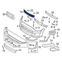 Bumper Grille - Front, Lower