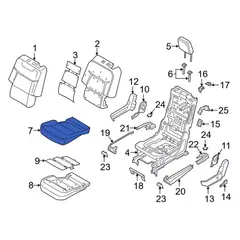 Seat Cover Cushion - Left, Rear