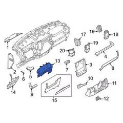 Instrument Cluster Bezel Panel MULTI FUNCTION DISPLAY - 15