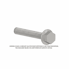 M8 x 30mm Flanged Head Stainless Steel Bolt