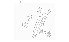 Door Pillar Post Trim Set - Left