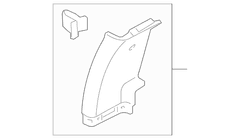 Body C-Pillar Trim Panel - Right, Upper