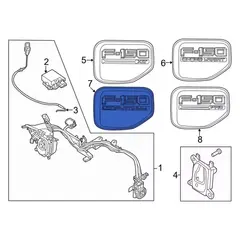 Drive Motor Battery Pack Charging Port Door Ring - Left, Center (BEV)